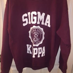 Maroon Sigma Kappa Crest Crewneck